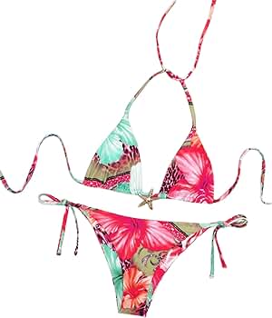 Amazon.com: QJQ Women's 2 Piece Bikini Sets Floral Leopard