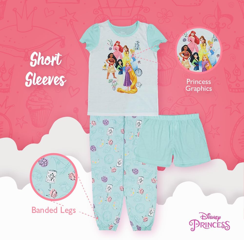 Disney girls Frozen | Princess | Minnie Mouse 5-piece Loose-fit Pajama Set, Soft & Cute for Kids - Image 6