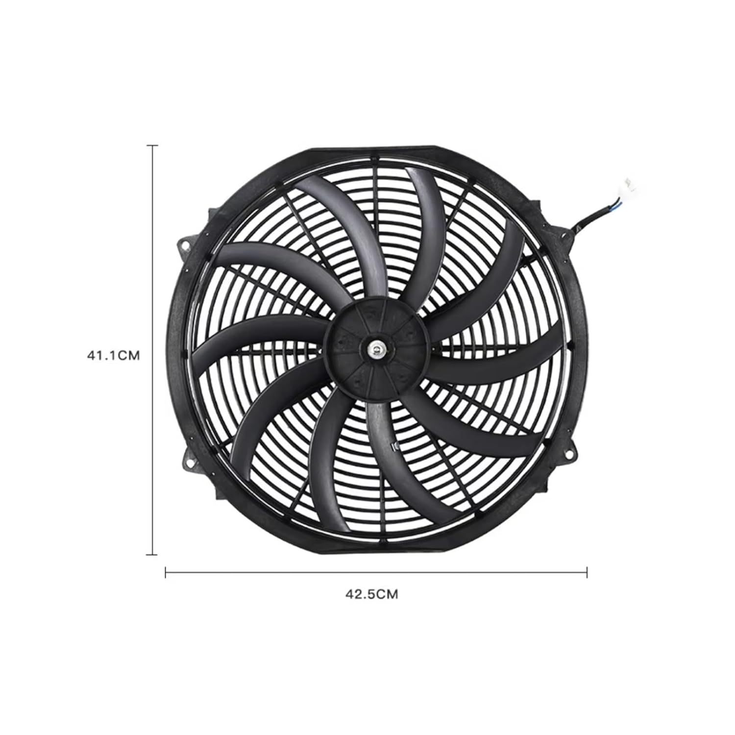 Engine Cooling Fan Mount Kit for 16 Inch Universal 12V 120W Slim Reversible Black Blades Electric Cooling Radiator Auto Fan Mounting Kit Radiator Cooling Fan