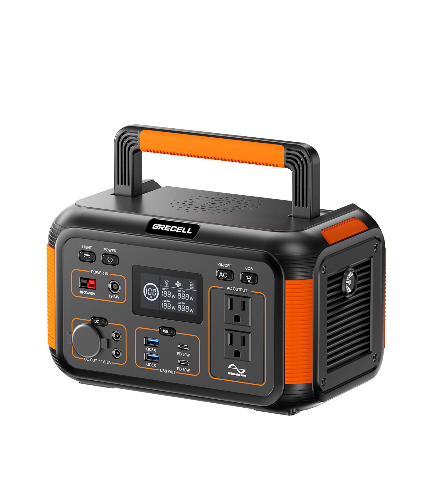 Amazon.com: GRECELL Solar Generator 500W Portable Power Station
