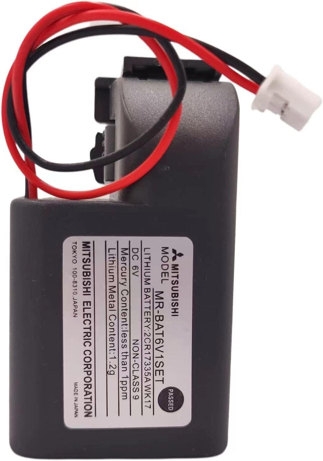 MR-BAT6V1SET 6V 1800mAh Lithium Battery Compatible with 2CR17335A WK17 for MR-J4 PLC Battery M80 Driver J4 Servo System, 5 Packs
