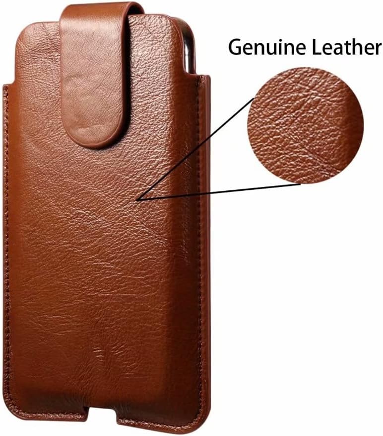 Genuine Leather Case Thin Soft Mobile Phone Waist Belt Clip Bag Men Vertical Waist Belt Clip Case Holster