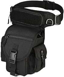 Huntvp Militär Beintasche Motorrad Taktische Oberschenkeltasche MOLLE Hüfttasche Herren Tactical Leg Bag Bein Taschen Wasserabweisend Gürteltasche für Sport Wandern Outdoor