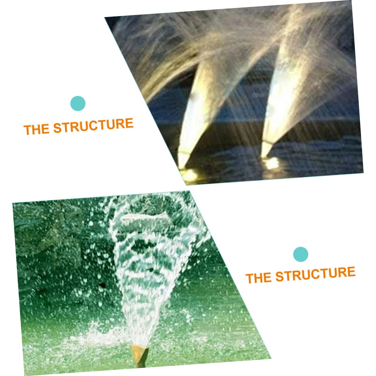 CIYODO Fountain Accessories Full Copper Nozzle Fan Shape Sprinkler Head Durable for Garden Fountain