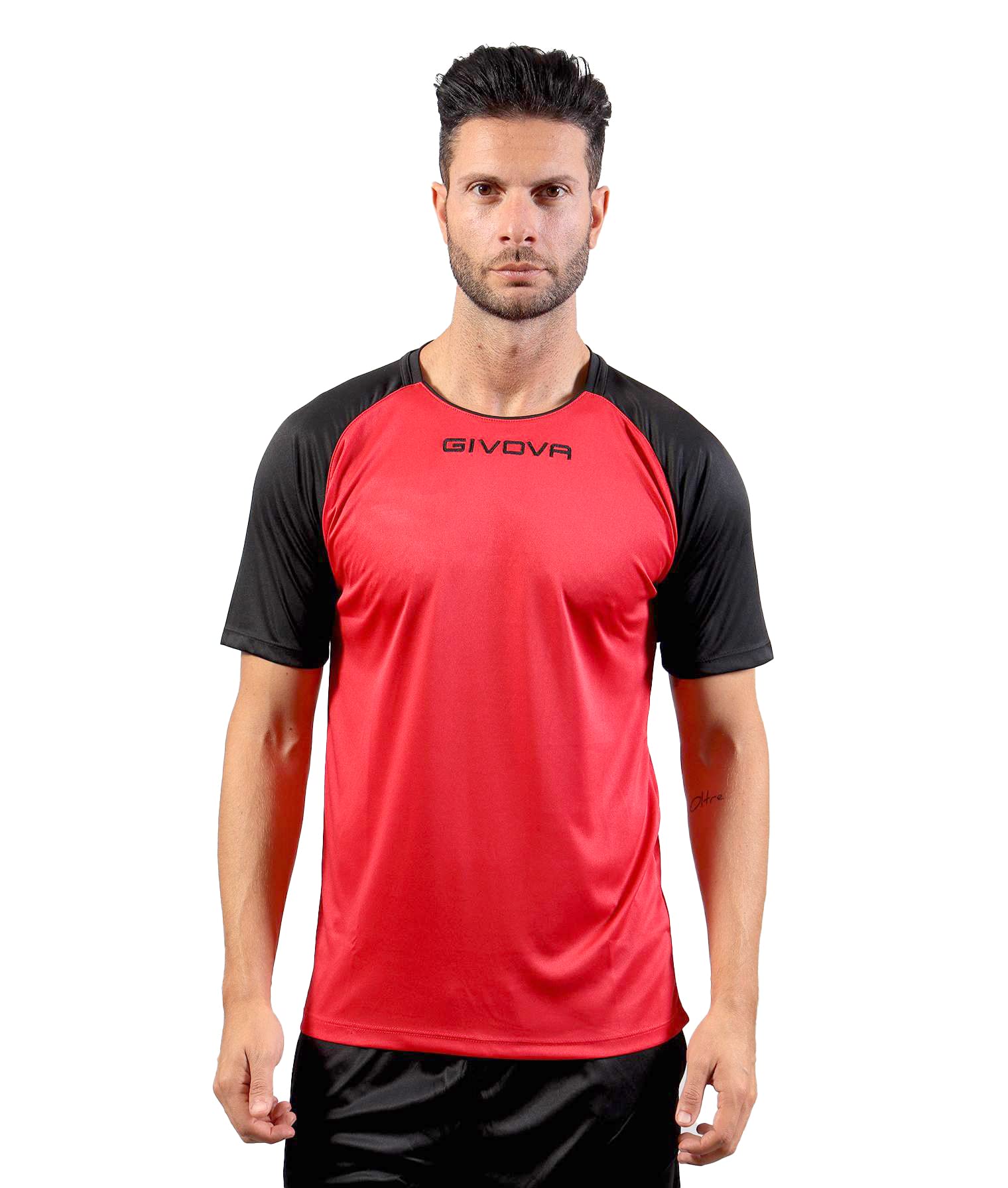 Givova Corpus 3 Elastisches Ärmel-Unterhemd M/L T-Shirt, Rot, M