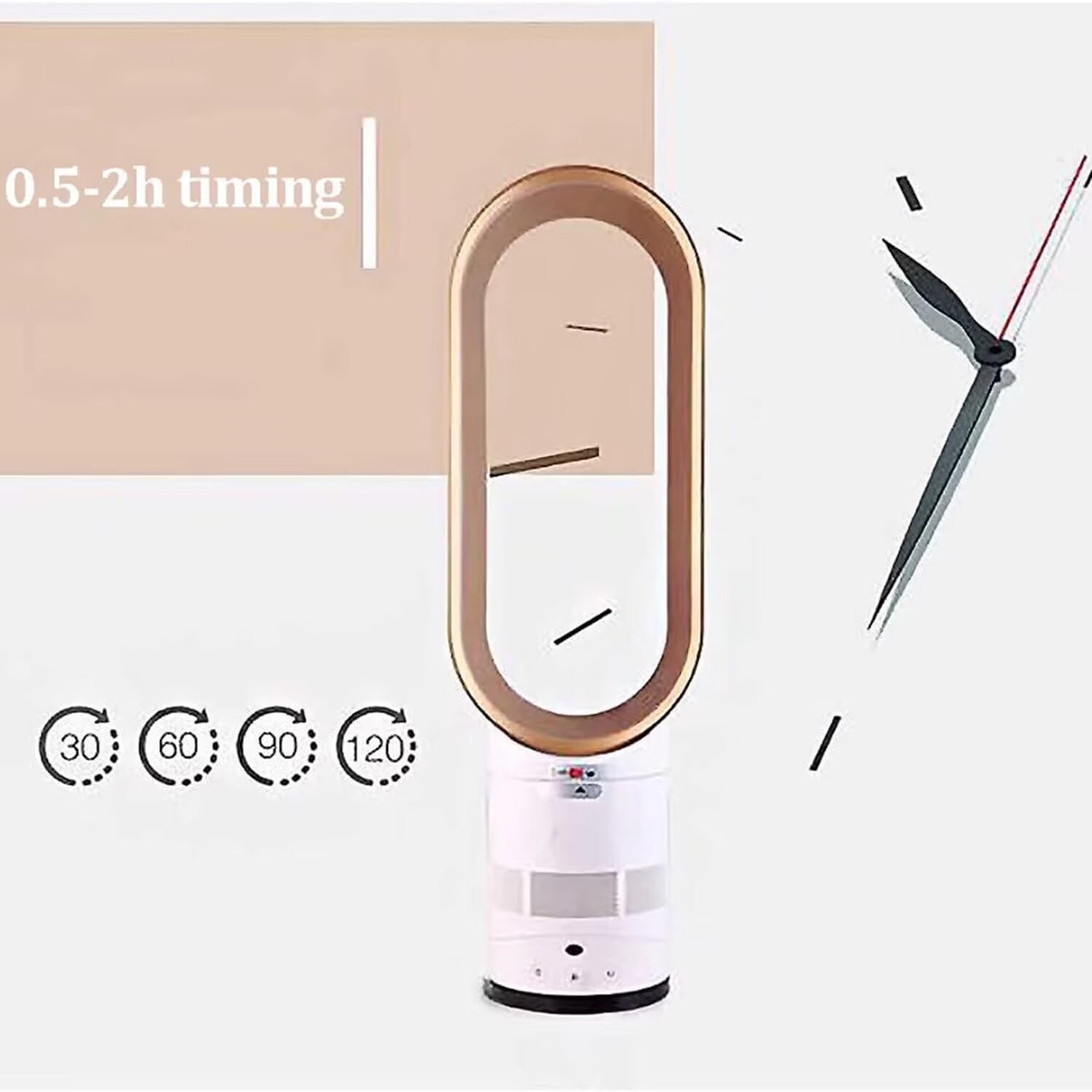 Ventilador de torre 16 pulgadas,ventilador sin aspas con remoto,ventilador eléctrico doméstico de bajo consumo para verano,rotación 90 grados,temporizador de 0,5 a 2 h,velocidad del viento continua