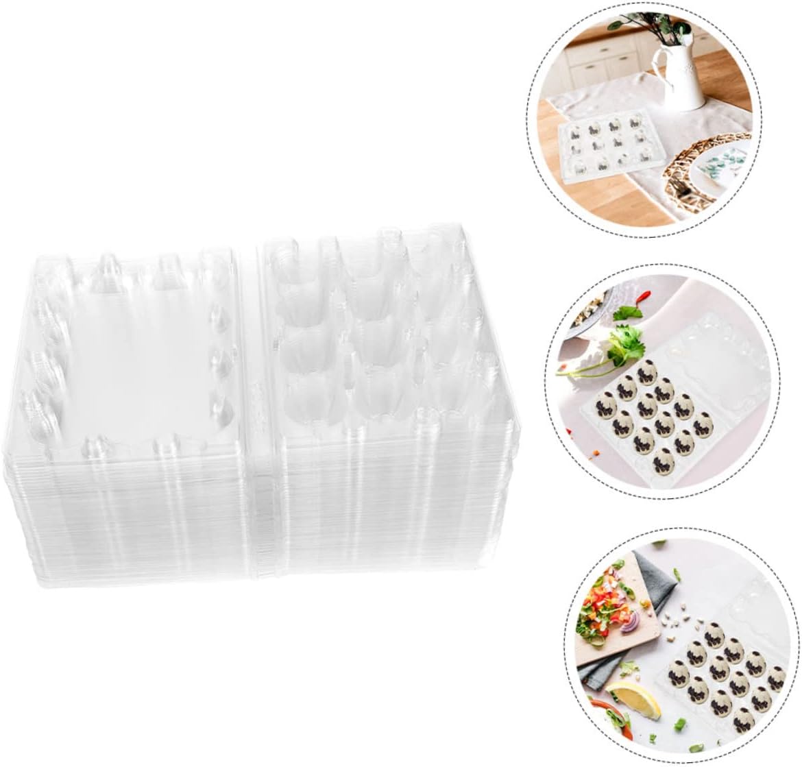 Homoyoyo 100pcs Quail Egg Storage Boxes Quail Egg Trays Household Desktop Kitchen