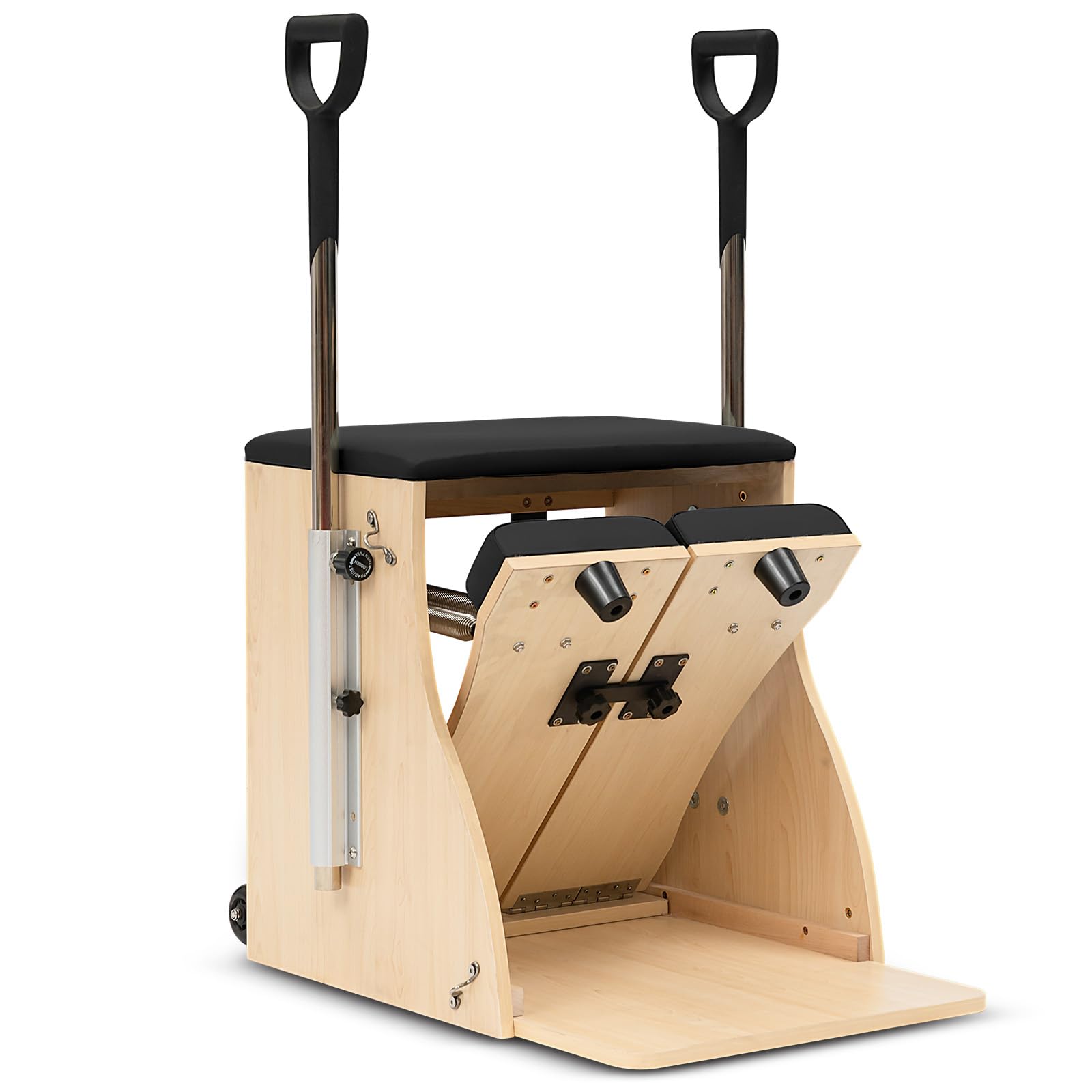 Pilates Chair, Split-Pedal Stability Pilates Chairs with Handles, Yoga Fitness Trainer Pilates Wunda Chair Pilates Chair for Home Workouts Gym