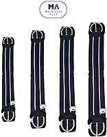 Vista 4 de Majestic Ally Hebillas de neopreno de acero inoxidable para cincha recta, color negro, 22 pulgadas, 26 pulgadas, 30 pulgadas y 34 pulgadas