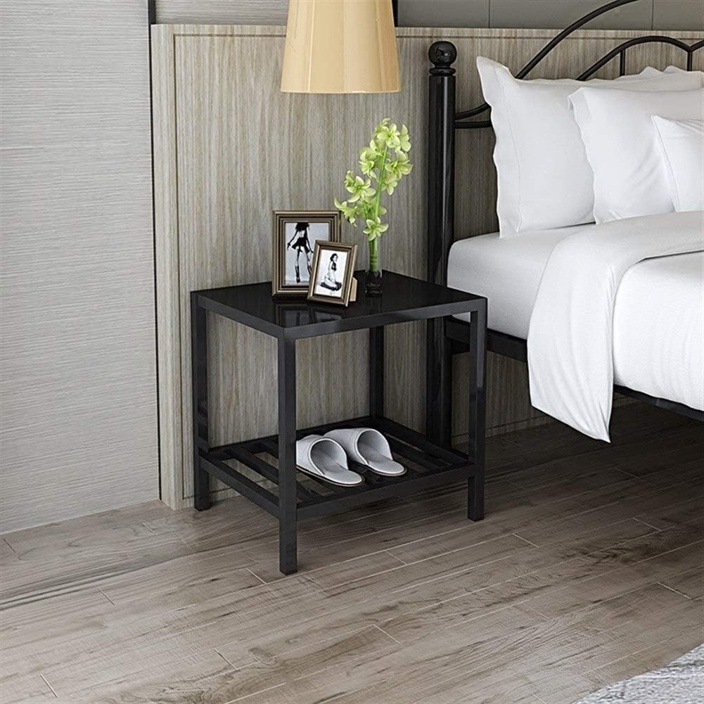 Simple Black Wrought Iron Bedside Table Bedroom Home Multifunctional Sideboard