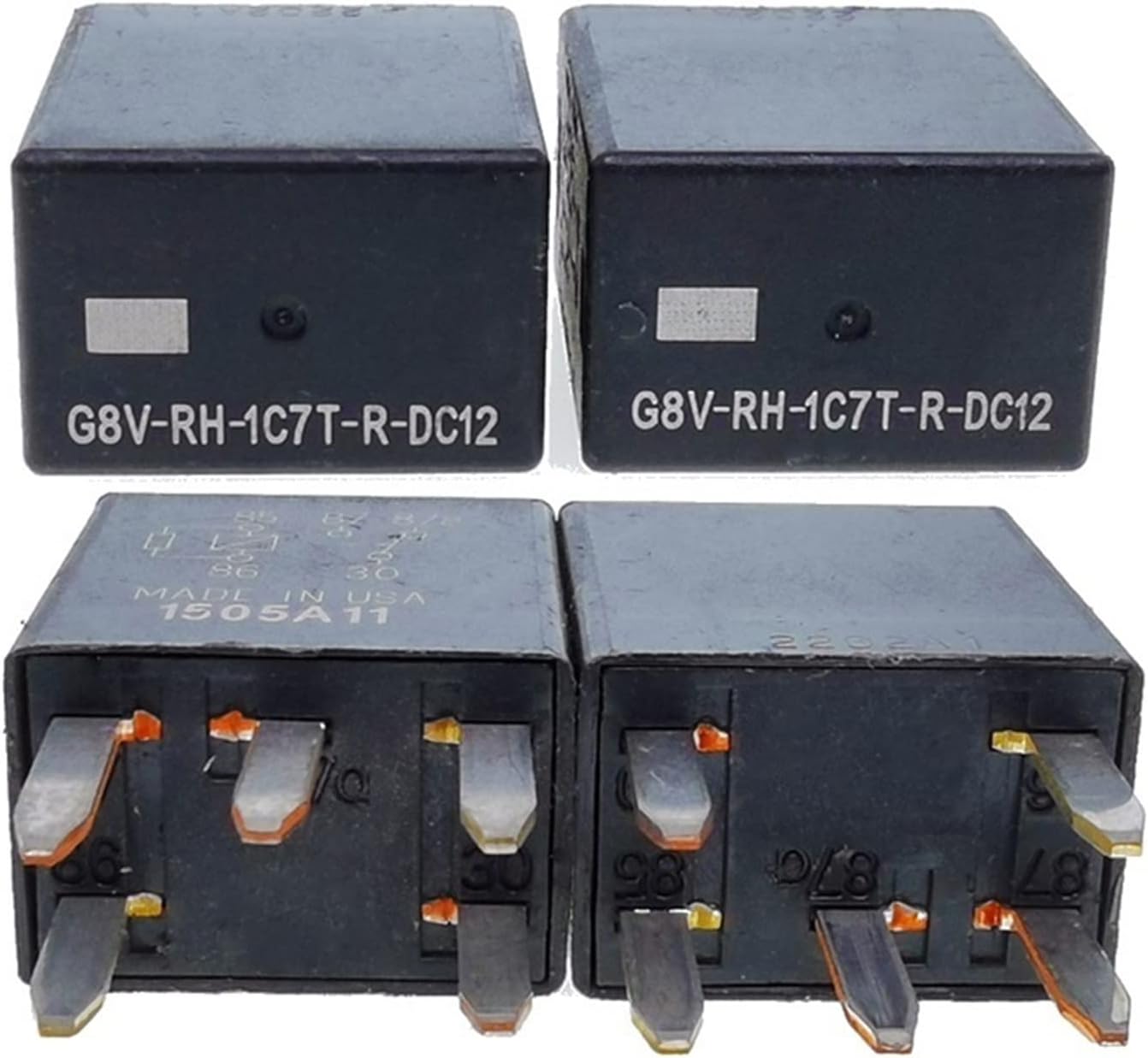 4Pcs Relay G8V-RH-1C7T-R-DC12 G8V-RH-1C7T-R-12VDC G8VRH1C7TRDC12 12VDC DC12V 12V for Auto Car 5PIN