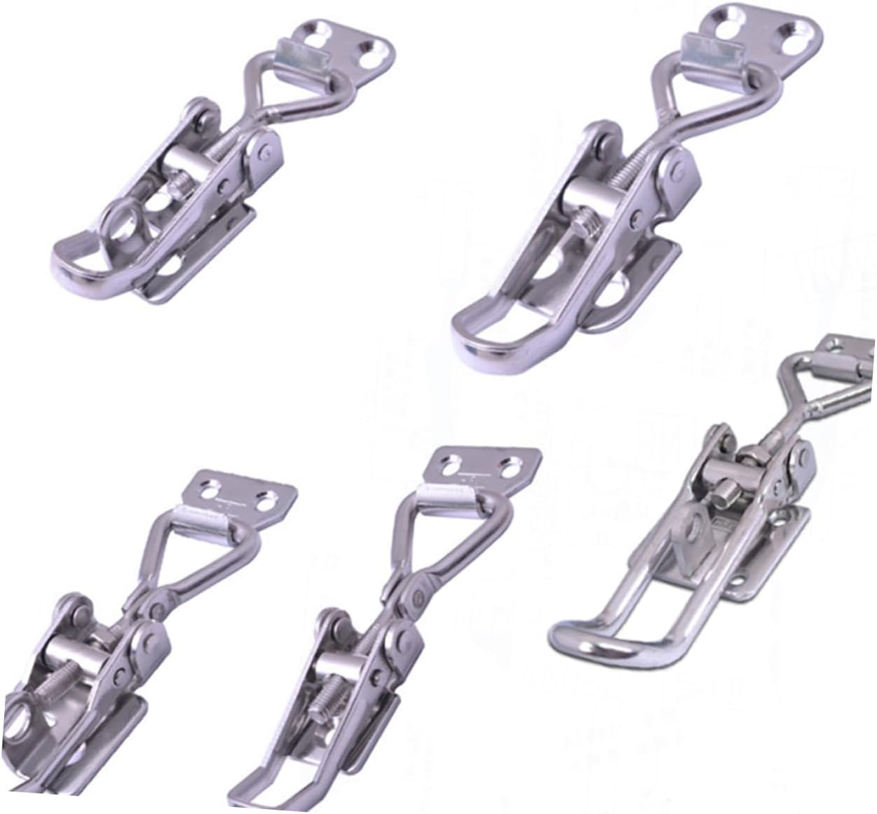 NUOBESTY 2pcs Toggle Clamp Spring Latch Lock Clasp Latch Steel Rattle Lockable Heavy Duty Toggle for Welding Jigging