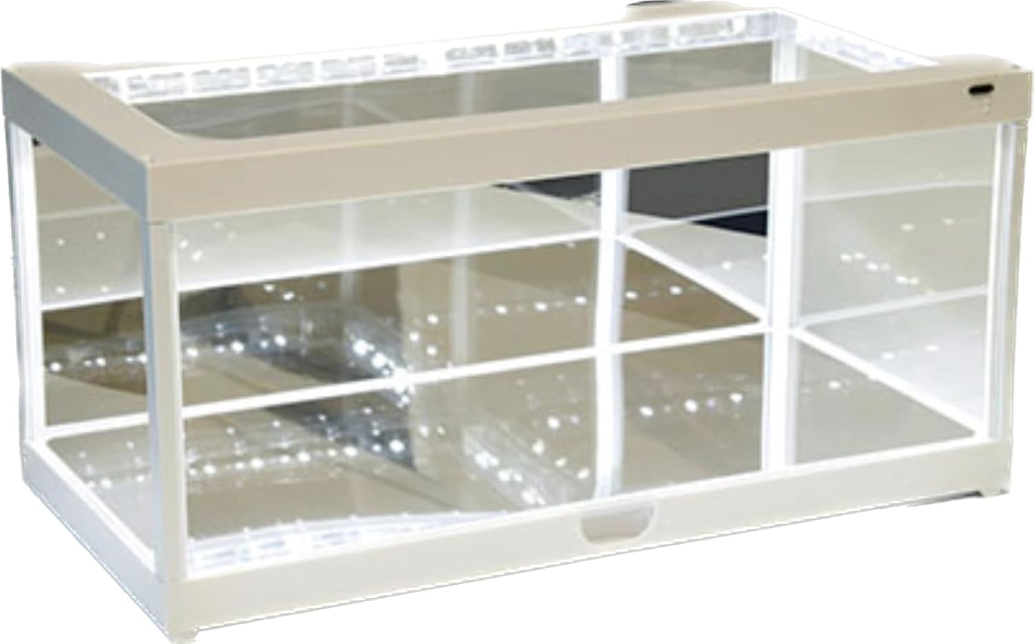 White Collectible Display Show Case Illumicase+ with LED Lights and Mirror Base and Back for 1/64 1/43 1/32 1/24 1/18 Scale Models by Illumibox
