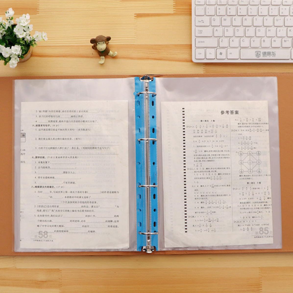 ULTECHNOVO Protège-pages A4 à 11 Trous en Pp Transparent, Pochette pour Documents de Bureau et École, Facile à Insérer, Lot de 100 Pièces pour Présentation et Rangement