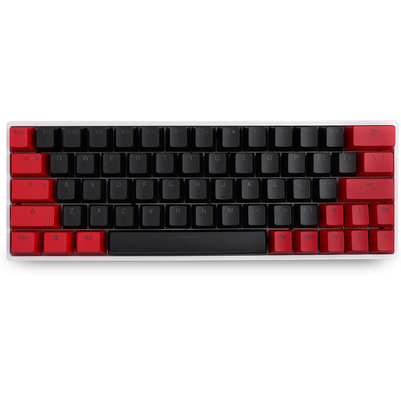 KEEZSHOP Keycaps, 64 PBT Keycaps Backlight Two-Color Keycaps Mechanical Keyboard Keycap for GK64 / SK64 Keyboard Poker Keys (ONLY SELL KEYCAPS)