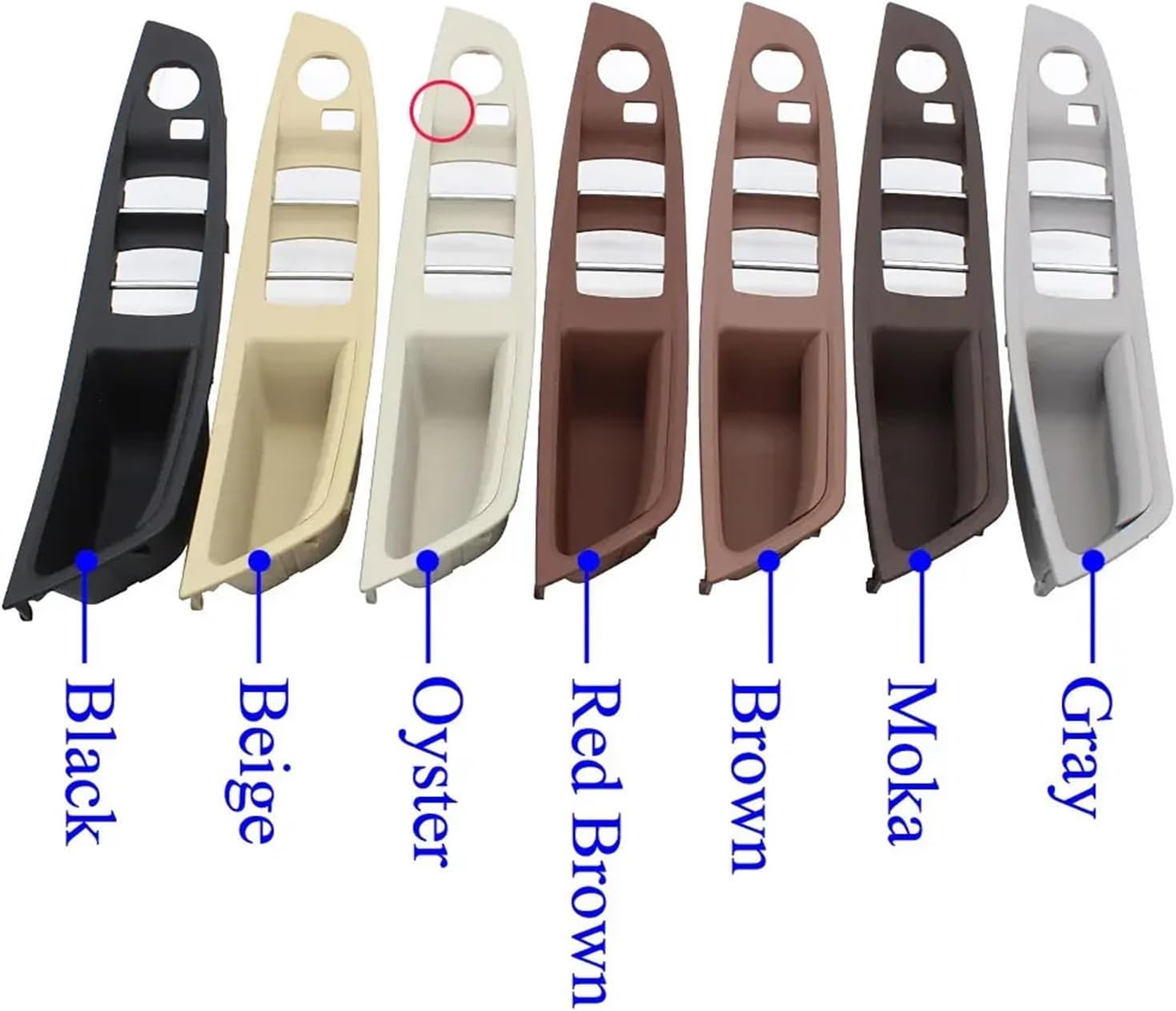 Grab Handles Window Lift Door Handle Switch Cover Armrest Door Pull Handle Panel Replacement Fit for BMW 5 Series F10 F11 520 523 525 528 530 Universal(LHD A Moka)