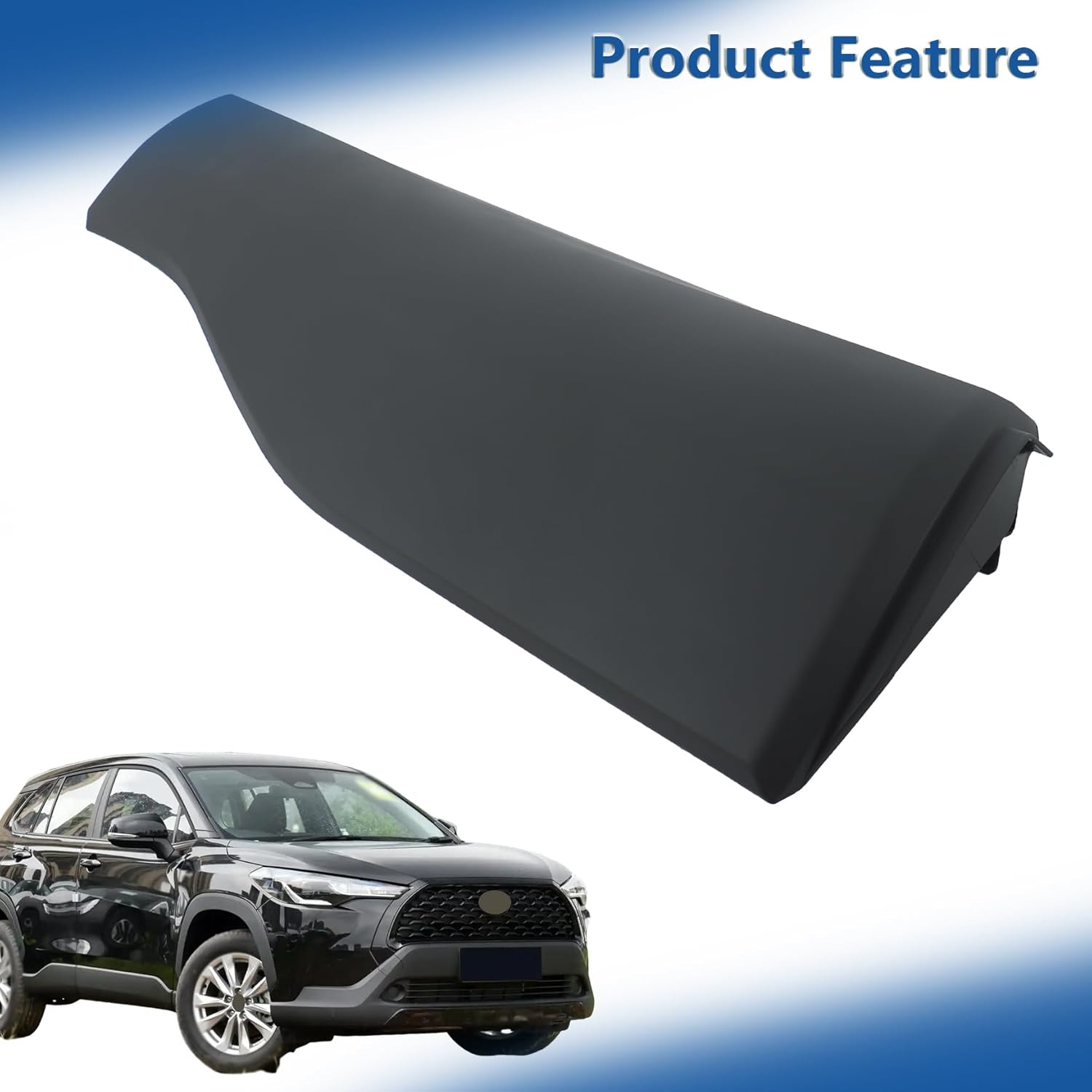 Rear Left Door Lower Molding Trim Panel Black Replacement for Corolla Cross 2022-2024 75078-0A041