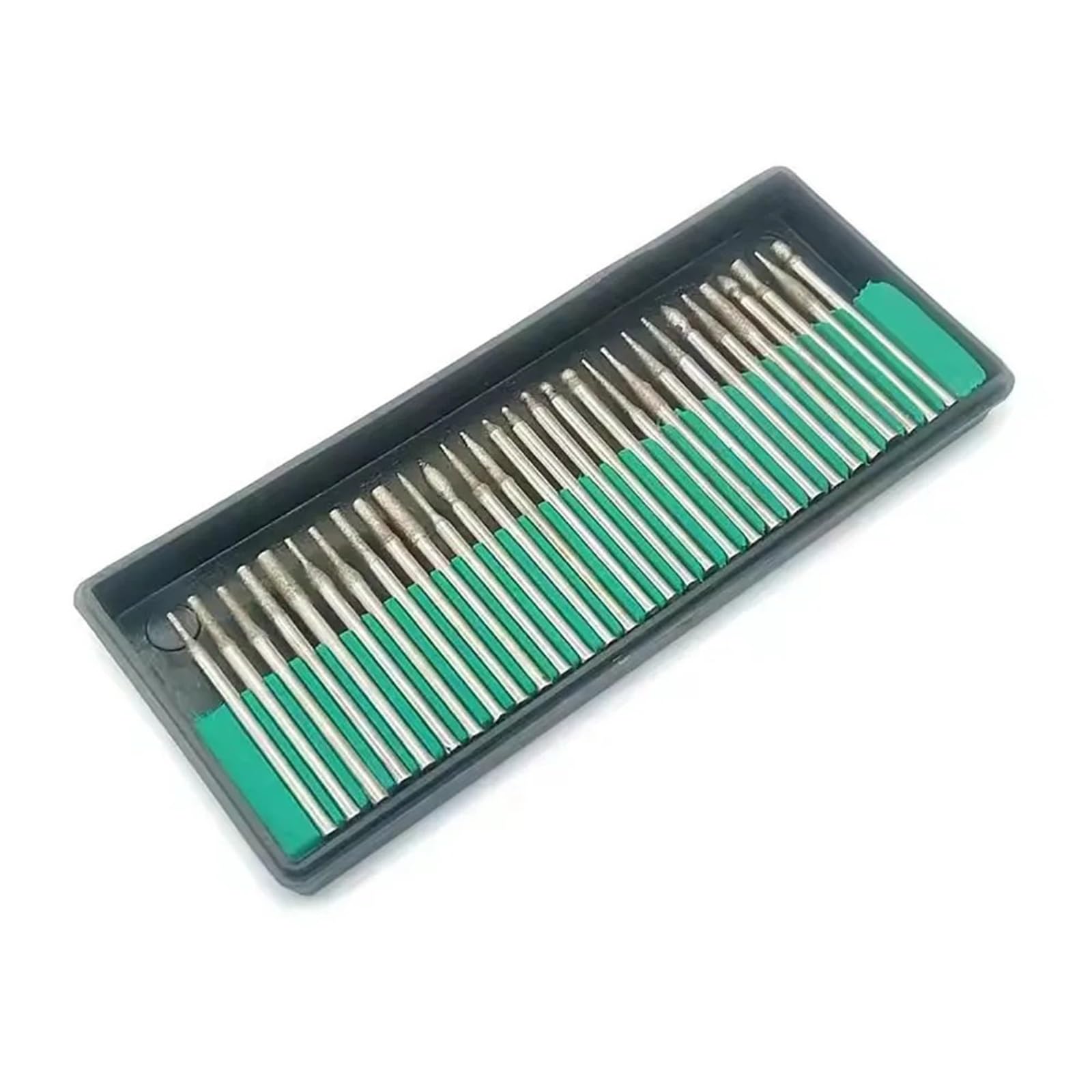 Lovssu 30Pcs-3.0Mm 30Pcs Shank 2.35Mm 3.0Mm Diamond Grinding Head Set Burr Needle Point Engraving Carving Polishing Drill Bit(30Pcs-3.0Mm)