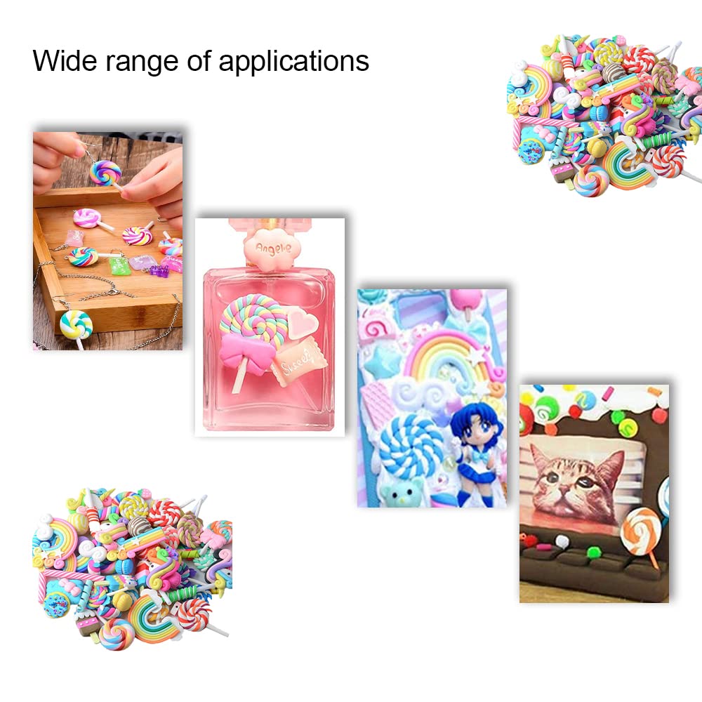 100 Stück Schleim Charms – Süße Harz-Anhänger Für DIY, Handyhüllen, Scrapbooking, Bastelverzierungen