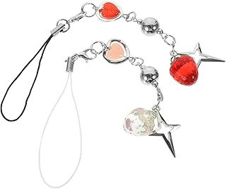 OSALADI 2 Peças Amuletos De Telefone Celular Charme De Telefone Estético Pulseira De Telefone Charme De Telefone Para Mulheres Chaveiro Charme Capa De Telefone Alças Bonito