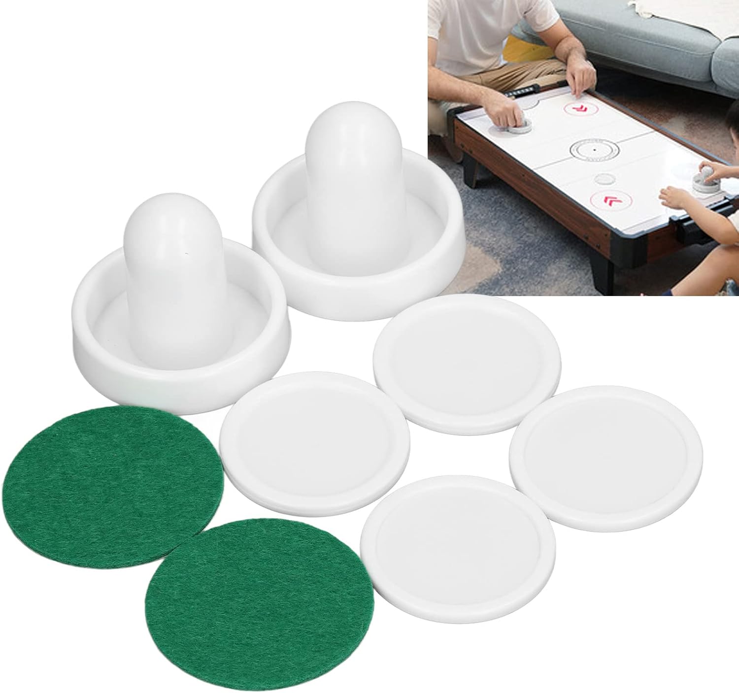 Air Hockeys Pusher, 8pcs 60mm Air Hockey Pushers
