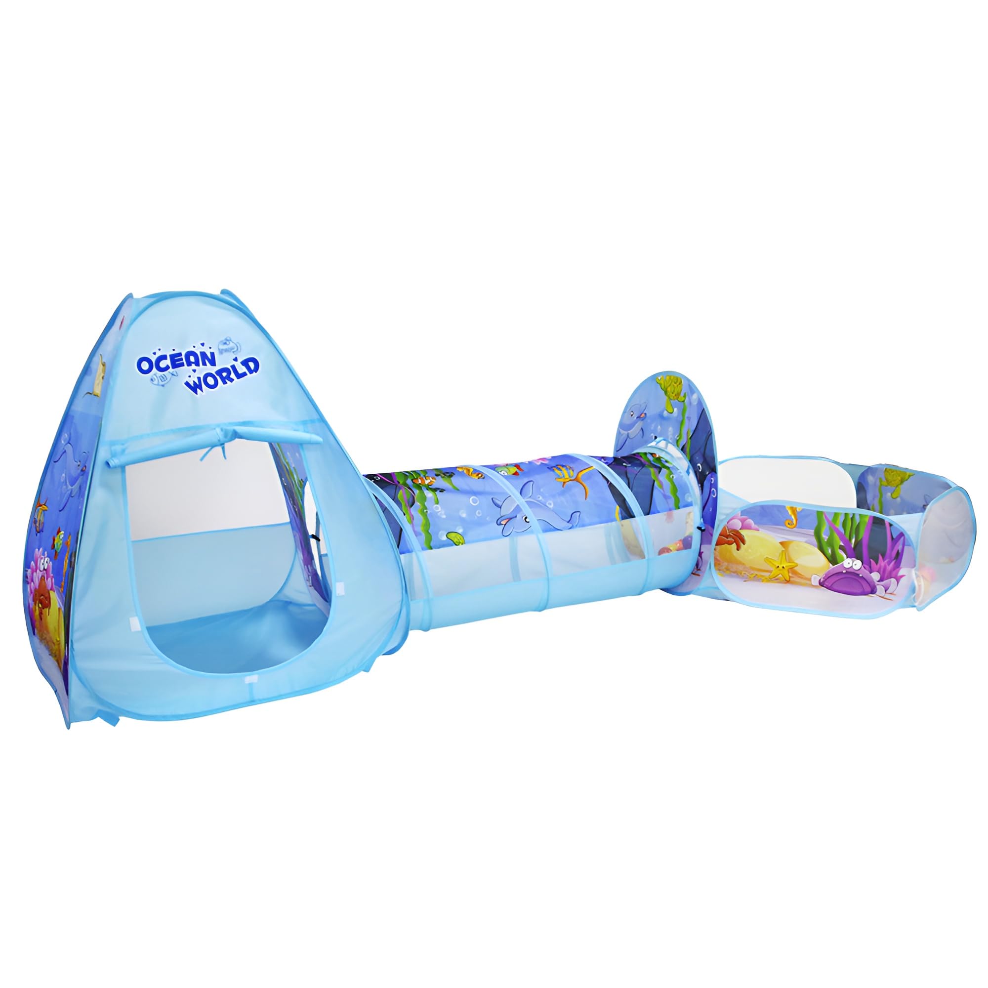 ULHYC, Kid Play Tent Baby Playpen, Foldable Baby Kids Playpen Activity Center Room, Baby Furniture Play Yard with Basketball Hoop Tunnel