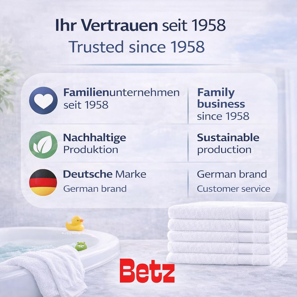 Betz Handtuch 10er Pack Handtücher Set Palermo Größe 50x100 cm 100% Baumwolle - gut trocknend, leichte Qualität - ideal für Sport, Strand, Reisen Farbe weiß