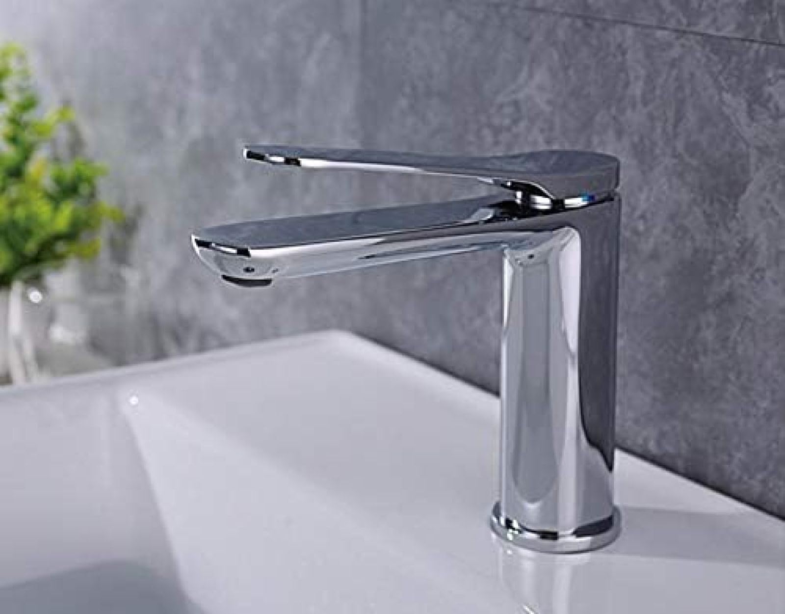 COSZWQDP Kitchen Taps Water Saving Basin Faucet Tap Bathroom Chrome Finish Single Handle Hot and Cold Sink
