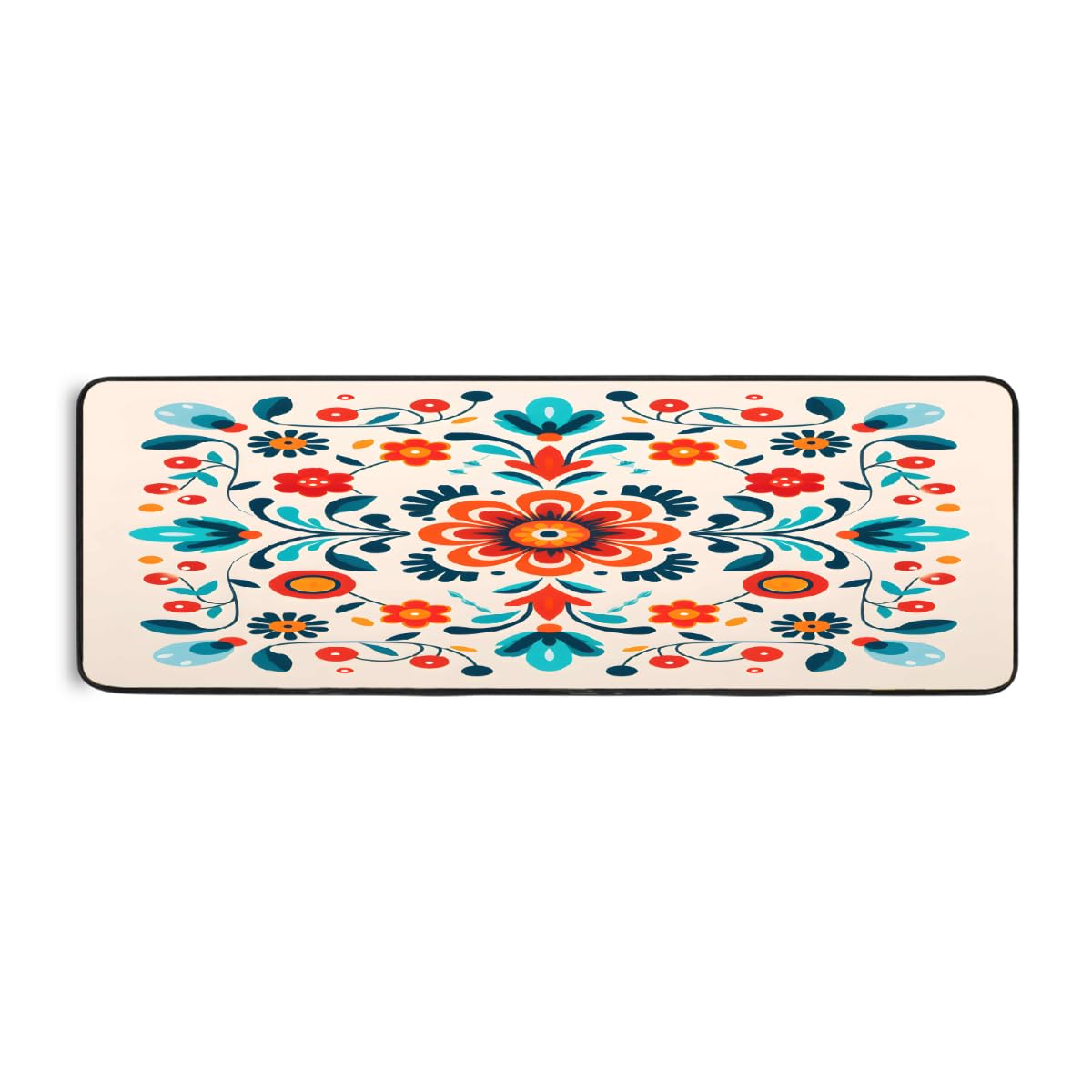Tapis de cuisine ethnique Fleur 183x61cm pour sublimer votre couloir et votre entrée de maison