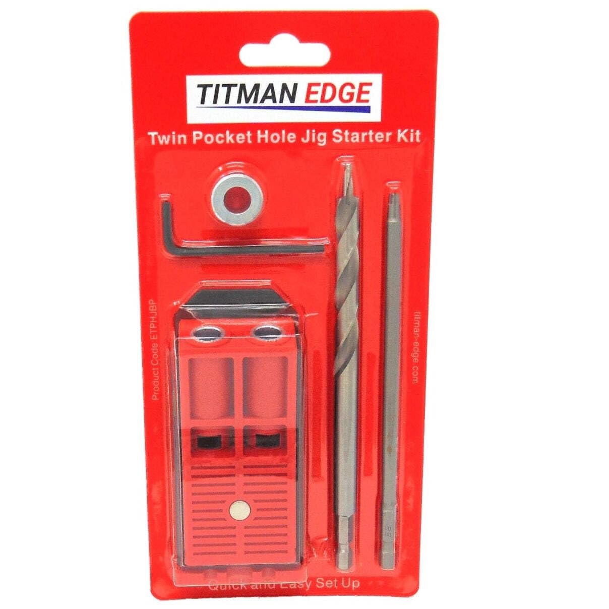 Twin Pocket Hole Jig Kit with Driver and Drill Bit E.P.H. ETPHJBPHEX