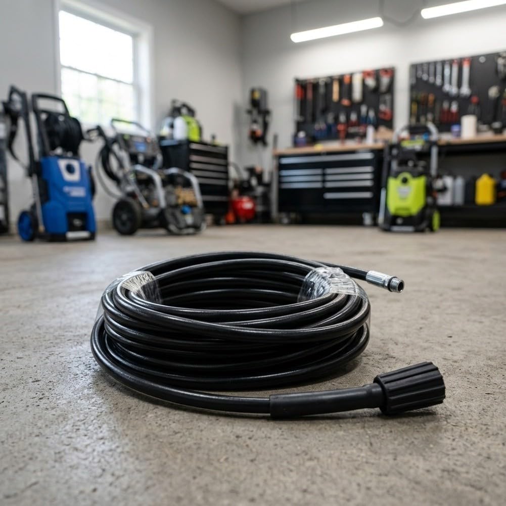 Tuyau de nettoyeur haute pression 10 m 140 bar avec buse rotative de nettoyage des canalisations, tuyau en PVC résistant aux déchirures pour Karcher K2, déboucheur d'égout