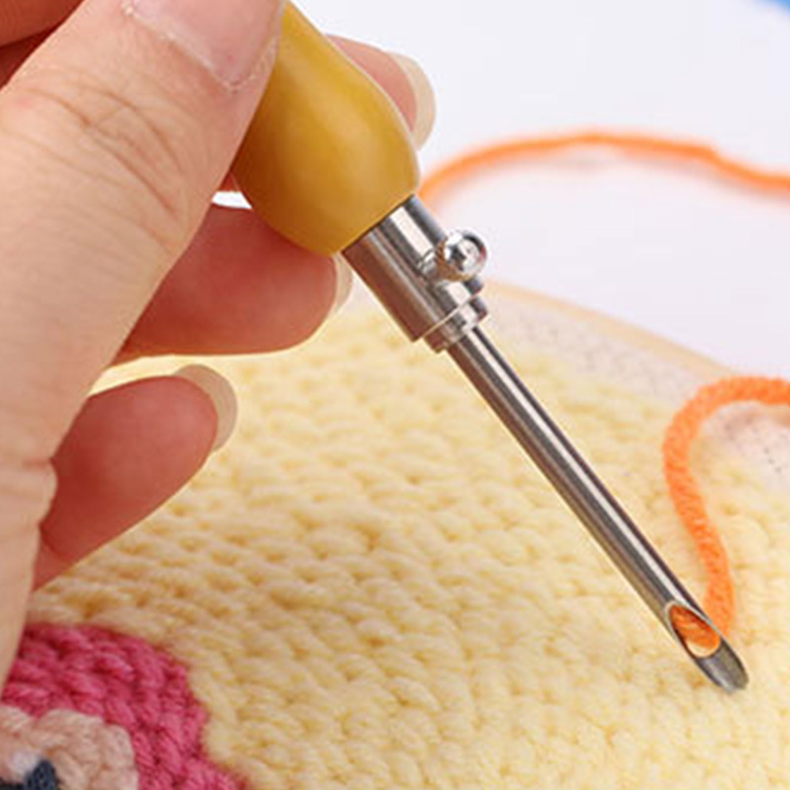 MRKU 5 Set Punched Needle Tool Set Stickerei Stift Einstellbare Punched Needle Pen Einfach zu bedienen