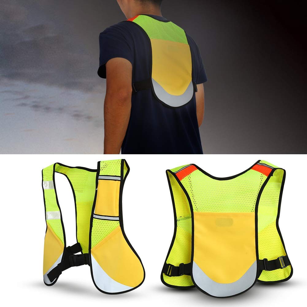 Gilets de sécurité Multi-fonction Nuit Courir Sport Reflective Cyclisme Course à pied Gilet de sécurité ajustable haute visibilité Gilet réfléchissant Veste Gilets réfléchissants haute visibilité