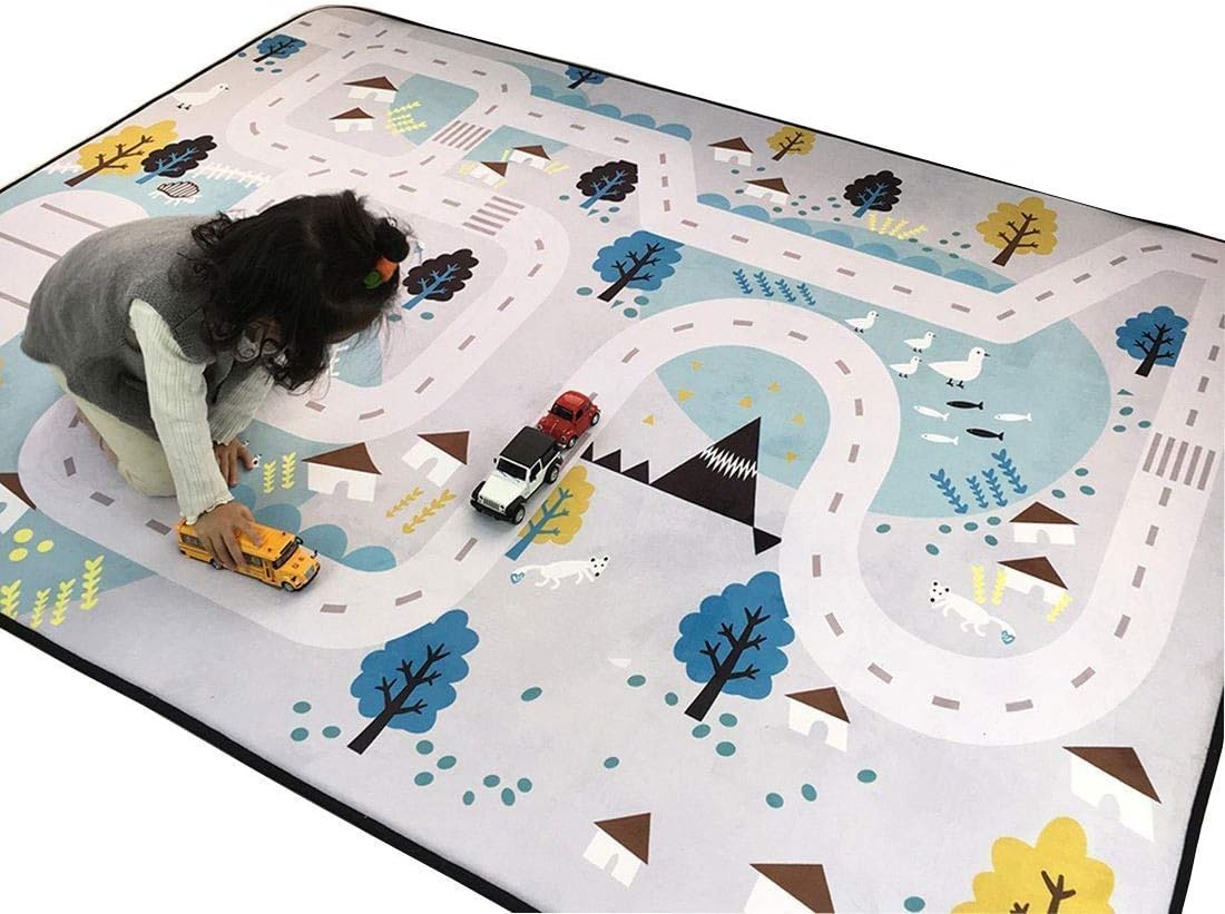 IHEARTYOU Small Village Thick Foam Play Mat Non-Slip Non Toxic Baby Crawling Mat Creeping Mat Kids Activity Mat Baby Rug, 59 by 79 Inches