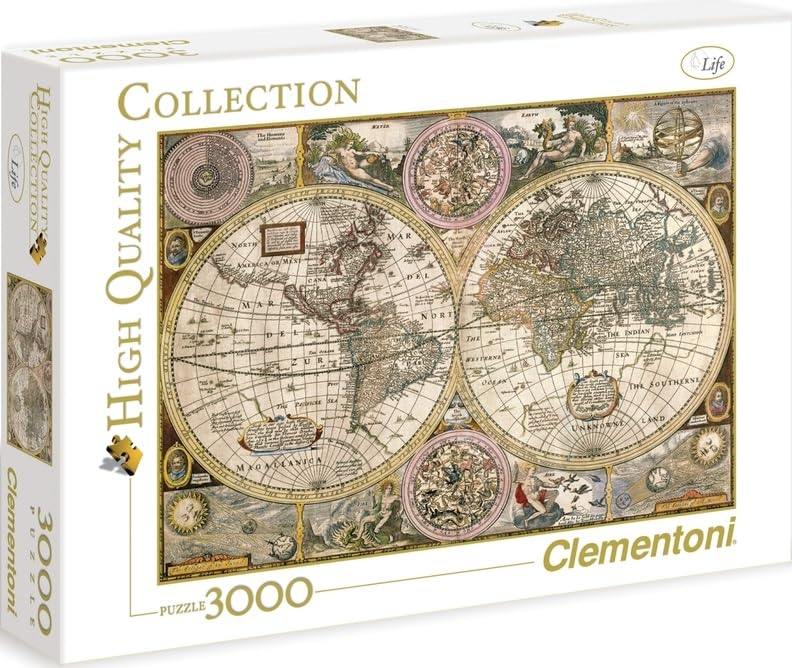 Puzzle Adulte Ancienne Carte du Monde - Collection Pays - 3000 Pieces - ref:531