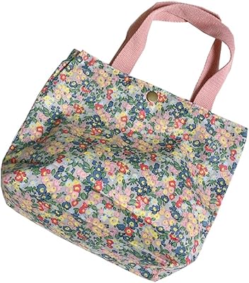 Charming Floral Cloth Mini Tote Bag 9x8x3in (tiny floral-pink)