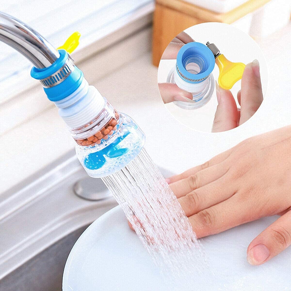VETMOC 360 Degree Water Filter Tap Water Saving Faucet Water Faucet Adjustable Water Valve Splash Water Faucet,Extender Sprayer for Kitchen Bathroom, Rubber (B0BH4LQ6X8) Amazon Price History, Amazon Price Tracker