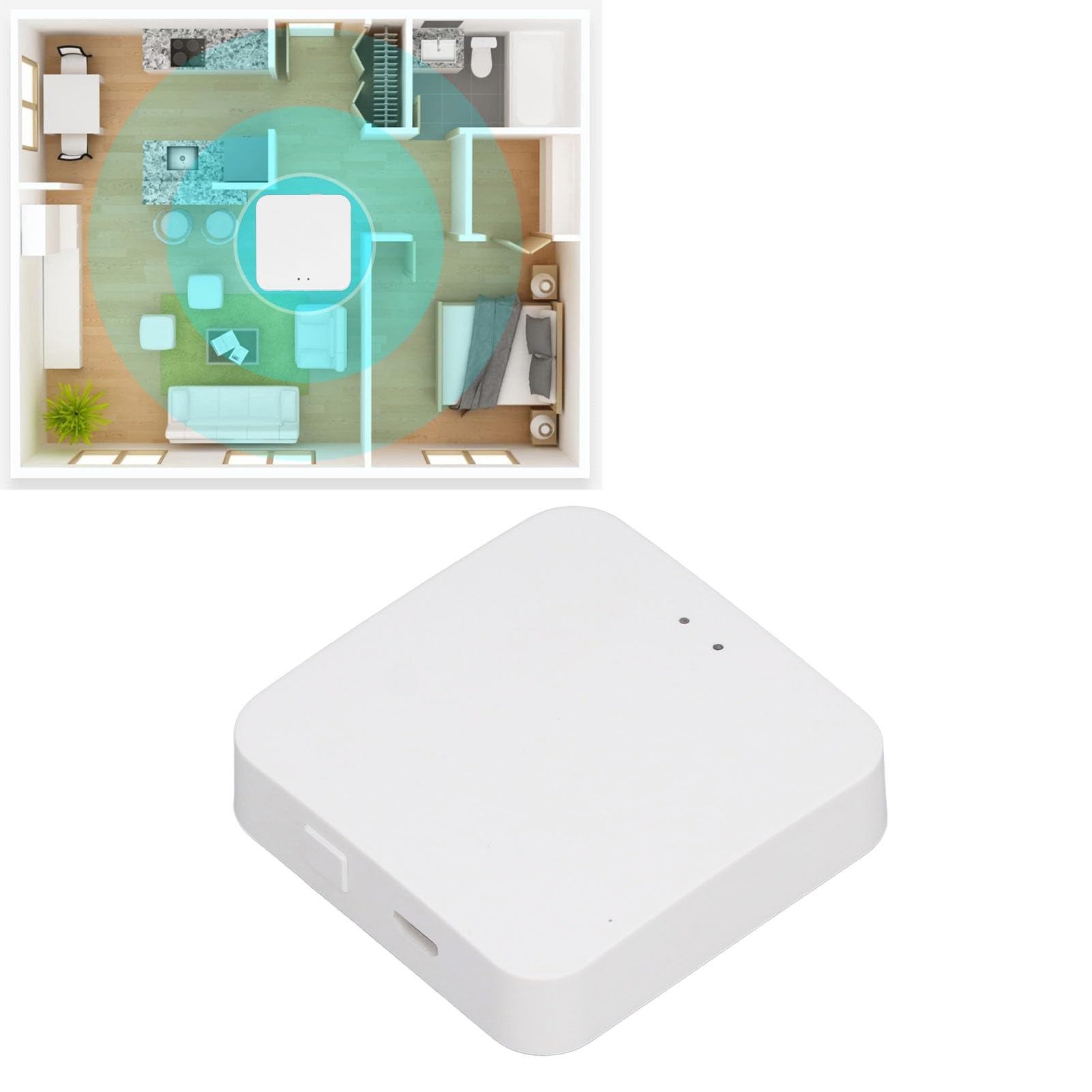 Passerelle Wi-Fi de Serrure de Porte Intelligente, Pont Wi-Fi de Verrouillage électronique D'entrée sans clé Bluetooth pour Application TT Lock, Passerelle de Contrôle à Distance