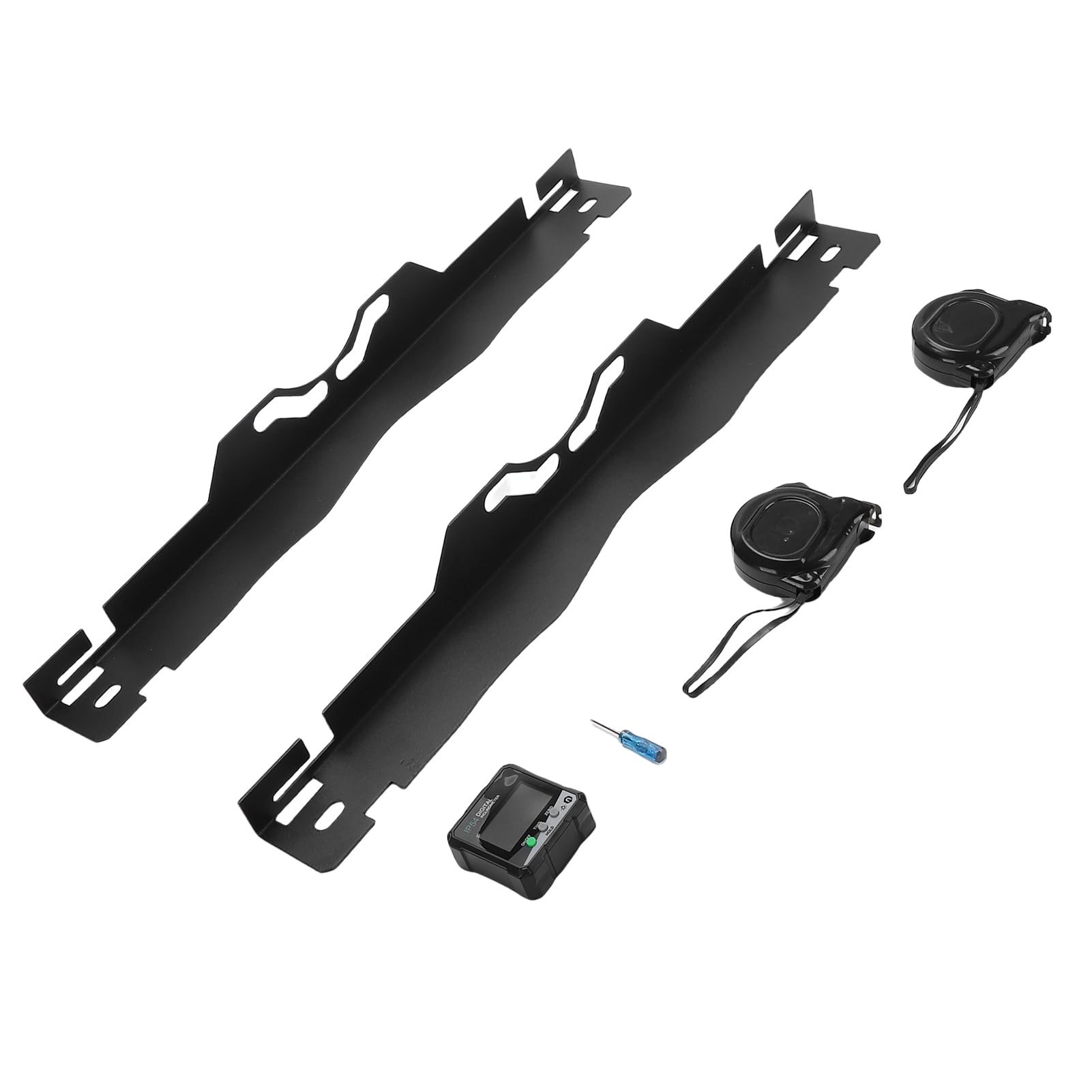 Kit de Herramientas de alineación de Ruedas con buscador de ángulo Digital y 2 Cintas métricas, Placas de alineación de Punta de Acero para una medición precisa de la inclinación