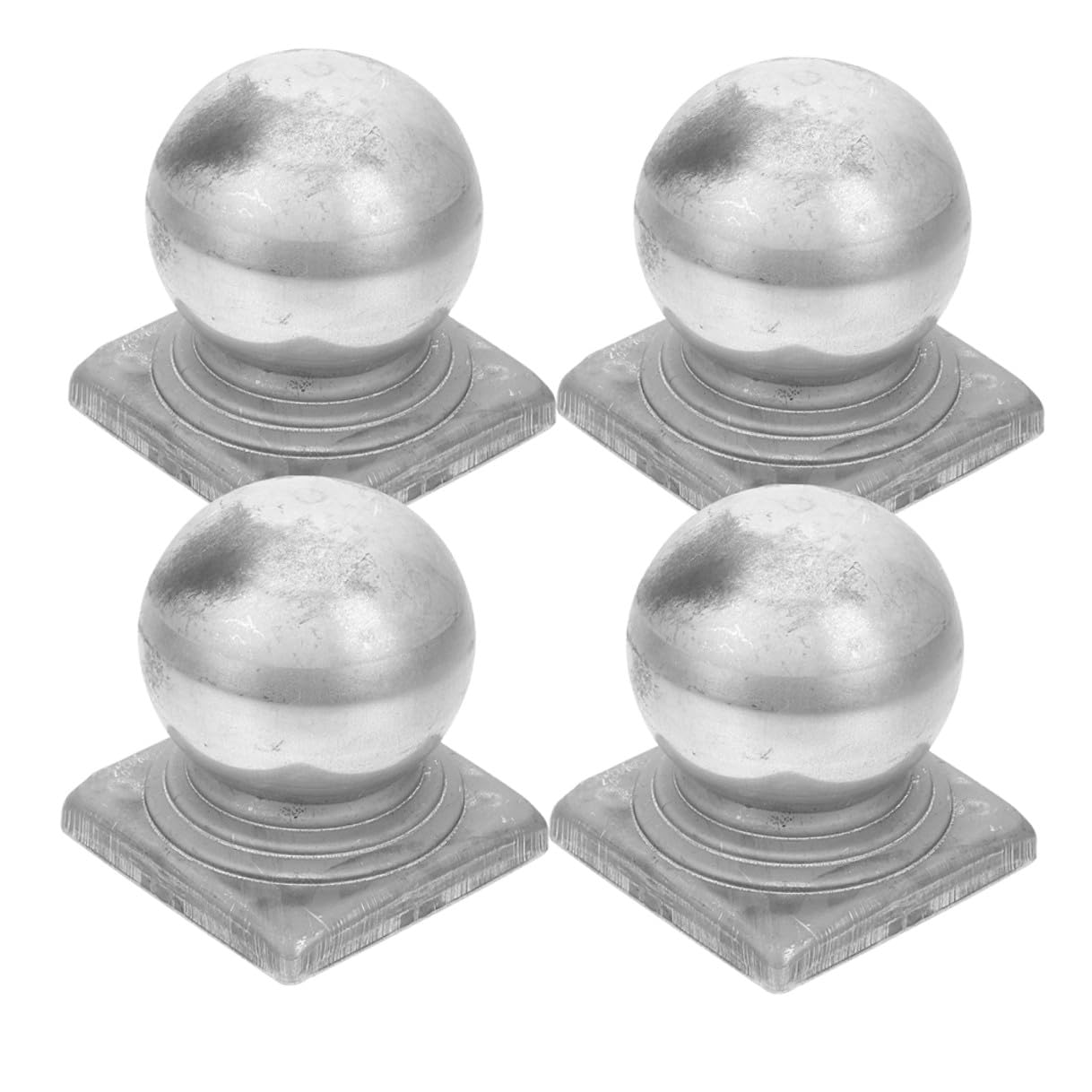 Cappelli per Pali di Recinzione Quadrati 100x100, 4 Pezzi