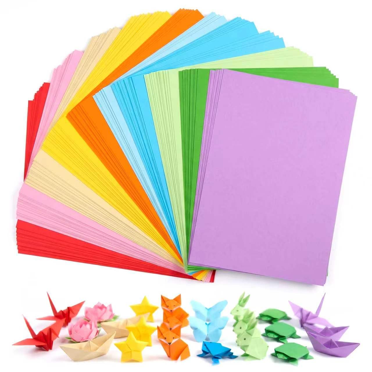 Coloured Card, 100 Sheets, A4 70gsm Coloured Art Paper,10 Color 29.7x21cm