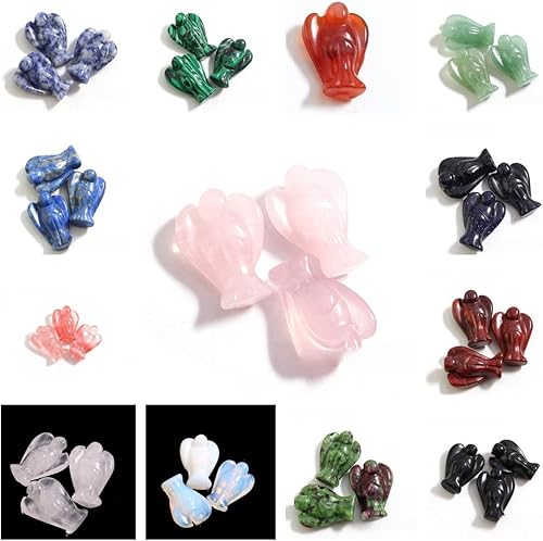 Miniatura 6 de 50 unidades de cristales a granel cristales de liquidación al por mayor y figuras de ángel curativo ángeles de bolsillo 50 unidades de 078 pulgadas