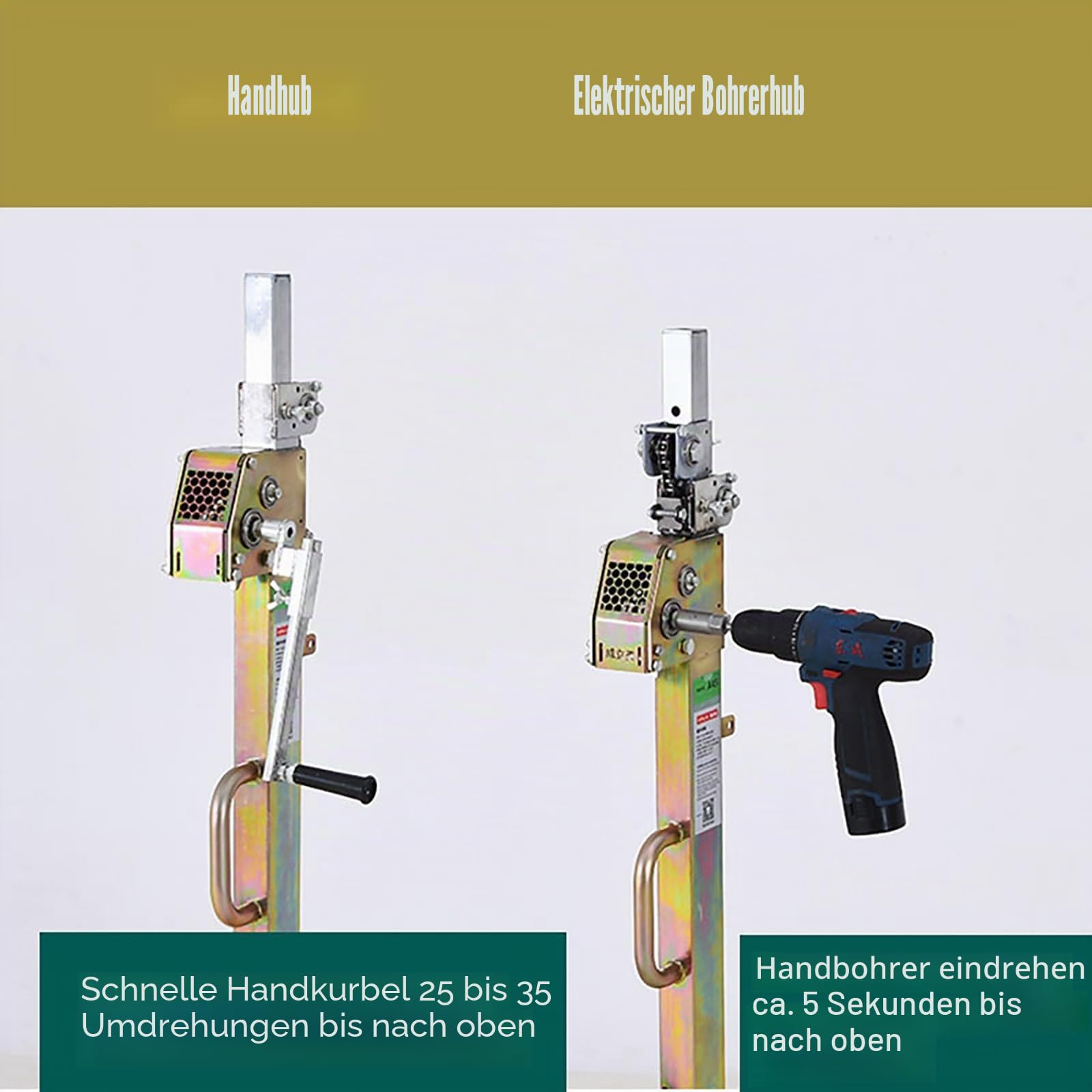 Plattenheber Trockenbaulift Plattenheber klappbar Höhe 9,8/11,5 Fuß Hält 180 Pfund Plattenlift Trockenbau Montagehilfe Höhenverstellbar Einfach zu montieren(3.5m)