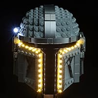 Vista 6 de Kyglaring Kit de luz LED con detección IR para Lego The Mandalorian Helmet 75328 bloques de construcción, solo luces, juego de modelo no incluido