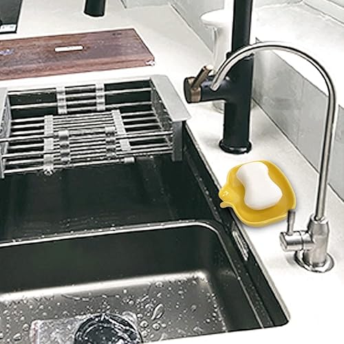 Miniatura 8 de Dispensador de jabón dorado y jabonera de cerámica amarilla, juego de accesorios de baño de cerámica moderna, decoración del hogar para baño o cocina