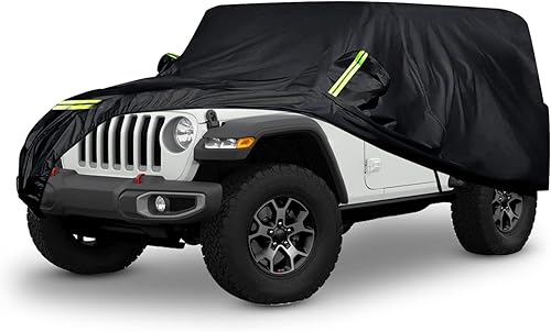 Fundas impermeables de repuesto para Jeep Wrangler 2 puertas 2007-2022, 6 capas de ajuste personalizado para todo tipo de clima, con puerta con