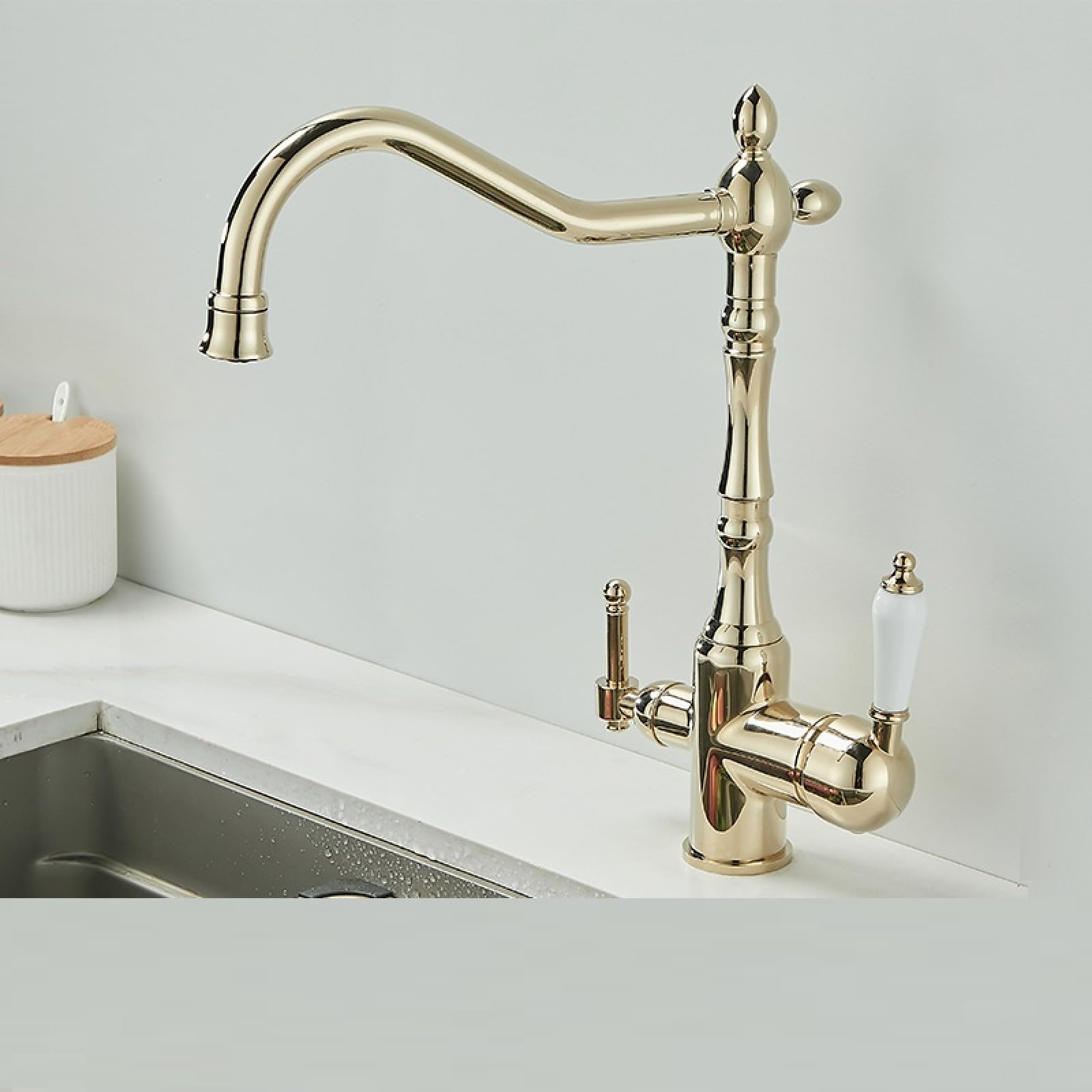 Fanjubei Zirconium + Purified Water Kitchen Hot And Cold All-Copper Water Purification Faucets