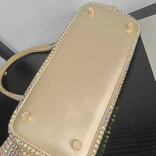 Miniatura 3 de Bolso de mano transparente con diamantes de imitación para mujer, monederos de noche de cristal con asa para boda, fiesta, baile de graduación