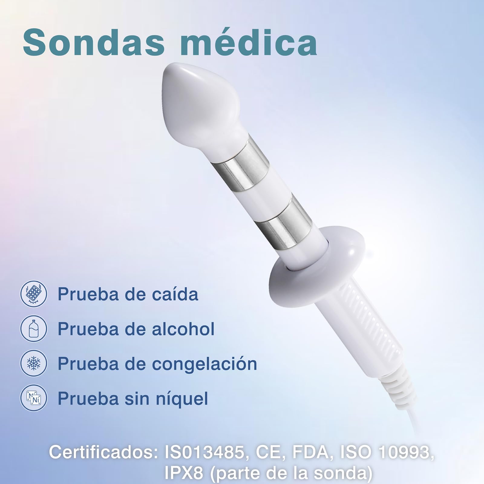 iSTIM Sonda PR-13 Anal Reutilizable de Grado Médico para Ejercicios Kegel – Salud del Suelo Pélvico, Alivio de la Incontinencia y Compatible con TENS/EMS de Estimulación Eléctrica Muscular