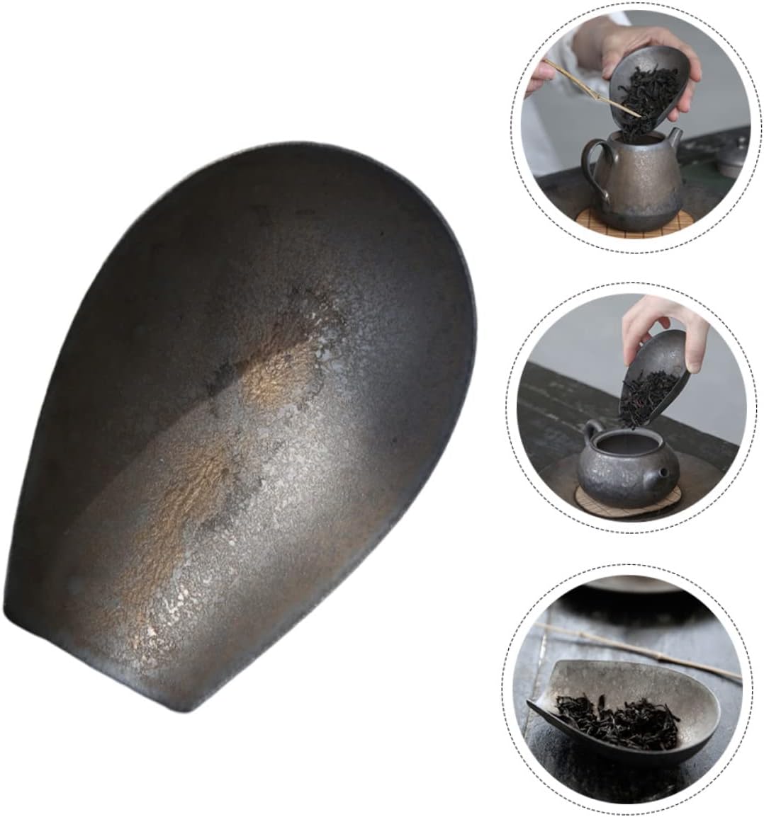 Garneck Golden Tea Scoop Shovel for Loose Leaf Tea 304 Stainless Steel Easy to Use for Home and Office Brewing